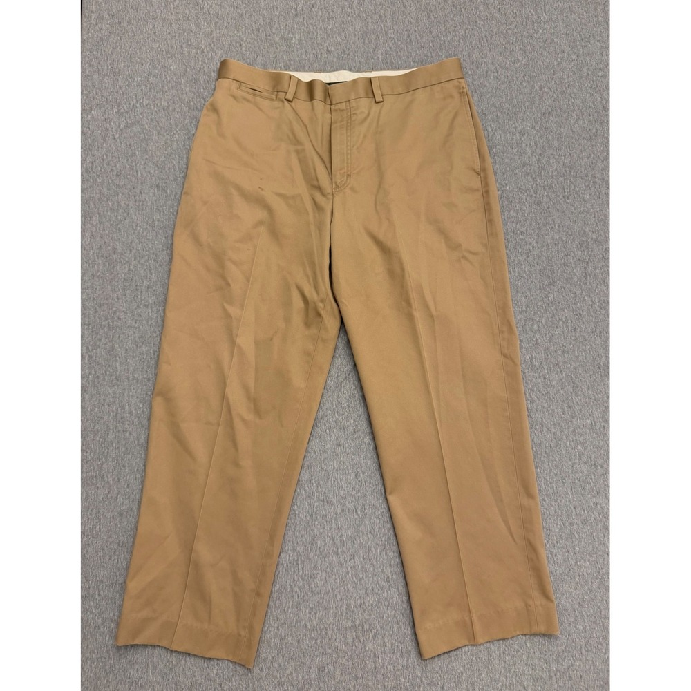 LL Bean Classic Fit Chino Pants Mens 36 Khaki Tan Cotton Twill 262551